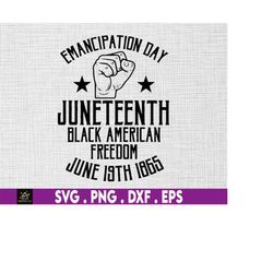 Emancipation Day Juneteenth Black American Freedom Svg, Freedom Day Svg, BLM Svg, African American Svg, Free-ish 1865