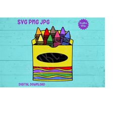 crayon box svg png jpg clipart digital cut file download for cricut silhouette sublimation printable art - personal use