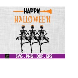 Skeleton Ballerina Png Svg, Happy Halloween Svg, Halloween Dance Svg, Spooky Vibes Svg, Fall, Svg, Png Files For Cricut