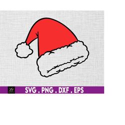 santa hat svg, santa clause, santa's hat instant digital download files included!