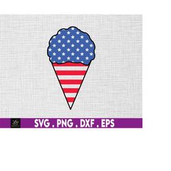 4th of July Ice Cream Cone svg, Red White & Blue, Stars and Stripes Instant Digital Download files included!