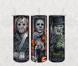 Horror Movies Halloween Png, 3D Tumbler Wrap, Straight Tumbler PNG Design 20oz/ 30oz Tumbler PNG File instant download