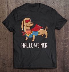 Womens Happy Halloweiner Dachshund Sausage Weiner Dog Halloween V-Neck