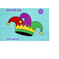 court jester hat svg png jpg clipart digital cut file download for cricut silhouette sublimation printable art - persona