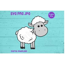Cute Sheep SVG PNG JPG Clipart Digital Cut File Download for Cricut Silhouette Sublimation Printable Art - Personal Use