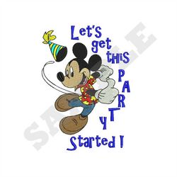 Mickey Mouse Party Machine Embroidery Design