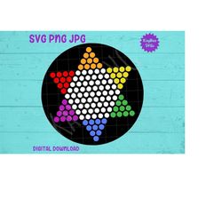 Chinese Checkers SVG PNG JPG Clipart Digital Cut File Download for Cricut Silhouette Sublimation Printable Art - Persona