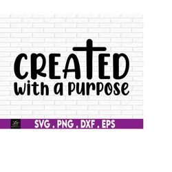 With a Purpose Svg, With a Purpose, Bible Verse Svg, Christian Mom Gift, Coffee Mug Png, Faith Shirt Svg