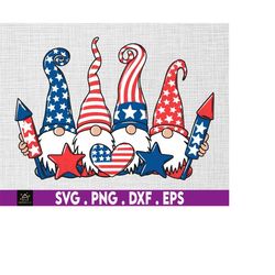 Funny Gnomes Patriotic American Flag Cute Gnomes 4th Of July Svg, Independence Day, Merica Svg, Svg, Png Files For Cricu