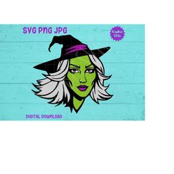 Sexy Witch Face SVG PNG JPG Clipart Digital Cut File Download for Cricut Silhouette Sublimation Printable Art - Personal