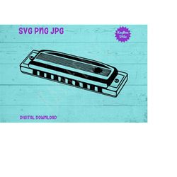 Harmonica SVG PNG JPG Clipart Digital Cut File Download for Cricut Silhouette Sublimation Printable Art - Personal Use O