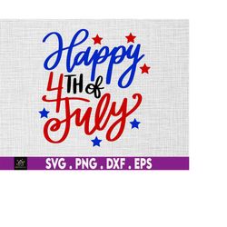 Happy Fourth of July, America, USA Flag svg, Independence Day Shirt, Cut Files Cricut, 4th of July SVG, July 4th svg, 4t
