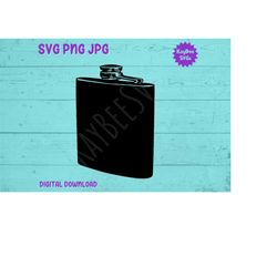 Portable Pocket Hip Flask SVG PNG JPG Clipart Digital Cut File Download for Cricut Silhouette Sublimation Printable Art-