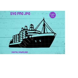 Container Cargo Ship SVG PNG Jpg Clipart Digital Cut File Download for Cricut Silhouette Sublimation Printable Art - Per