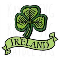 Ireland Clover - St. Patrick's Day SVG PNG JPG Clipart Digital Cut File Download for Cricut Silhouette Sublimation - Per