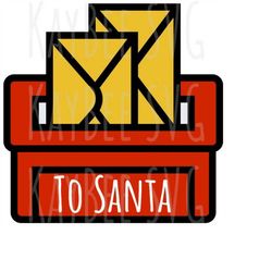 letters to santa mailbox svg png jpg clipart digital cut file download for cricut silhouette sublimation printable art -