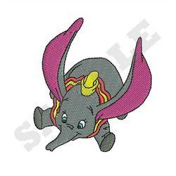 Flying Dumbo Machine Embroidery Design
