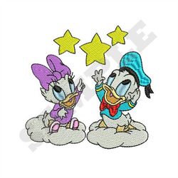 Donald and Daisy Duck Machine Embroidery Design