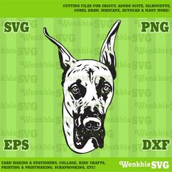 Great Dane Pet Dog Cutting File Printable, SVG file for Cricut