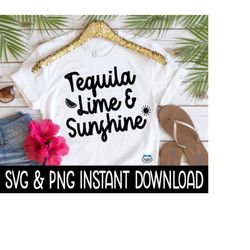 Tequila, Lime, & Sunshine SVG, Beach PNG, Summer Beach SVG Files, Instant Download, Cricut Cut Files, Silhouette Cut Fil