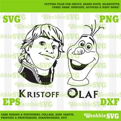 Frozen Kristoff and Olaf Cutting File Printable, SVG file for Cricut