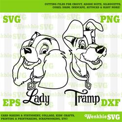Lady and the Tramp Cutting File Printable, SVG file for Cricut