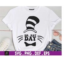Cat Hat Day Svg, Read Across America Svg, Motivational Svg, Cute Cat In The Hat Svg, Teacher Life Svg, The Thing Svg
