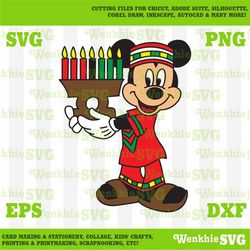 Mickey Mouse Kwanzaa Cutting File Printable, SVG file for Cricut