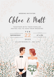 Wildflower Wedding Invitation Template, Boho Wedding Invitation Suite, Printable Wedding Invitations, Wedding Invite