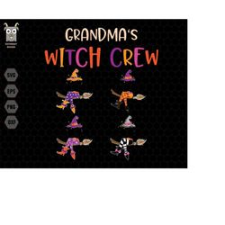 Grandma's Witch Crew Svg, Witch Svg Bundle, Witchy Family Svg, Magic Quote, Halloween Svg, Witch Grandma, Retro Hallowee