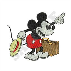 Traveling Mickey Mouse Machine Embroidery Design