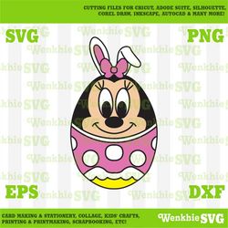 Minnie Easter Egg Cutting File Printable, SVG file for Cricut