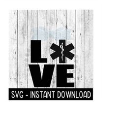 Love Medical Symbol SVG, Emergency Symbol Split Frame SVG Files, Instant Download, Cricut Cut Files, Silhouette Cut File