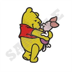 Pooh and Piglet Machine Embroidery Design