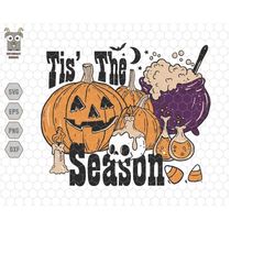 Tis The Season Svg, Retro Halloween Svg, Fall Pumpkin Svg, Fall Vibes Svg, Trendy Halloween Svg, Halloween shirt svg, po