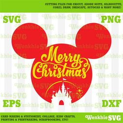 Mickey Merry Christmas Cutting File Printable, SVG file for Cricut