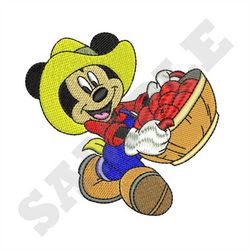 Mickey Mouse Farmer Embroider Machine Design
