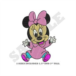 Baby Minnie Mouse Machine Embroidery Design