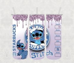 Stitch Starbucks Png, 3D Tumbler Wrap, Straight Tumbler PNG Design 20oz/ 30oz Tumbler PNG File instant download