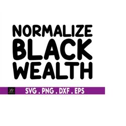 Normalize black weatlh svg, motivational svg, hustle svg, small business svg, black wealth svg, melanin svg, rich svg, b