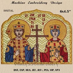 Saints Constantine and Helen embroidery design