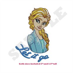 Let it go Embroidery Design