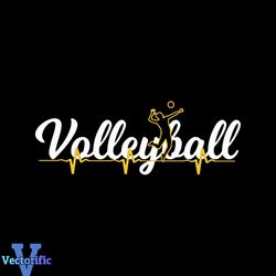 Volleyball Heartbeat svg