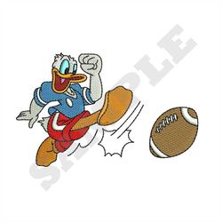 Donald Duck Football Machine Embroidery Design