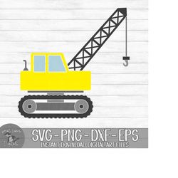 Crawler Crane - Instant Digital Download - svg, png, dxf, and eps files included! Construction Vehicle, Boy