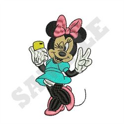 Minnie Mouse Selfie Machine Embroidery Design