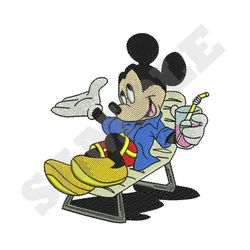 Lounging Mickey Machine Embroidery Design