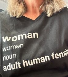 Woman meaning tshirt woman noun adult human female S-5xl new unisex t-shirt