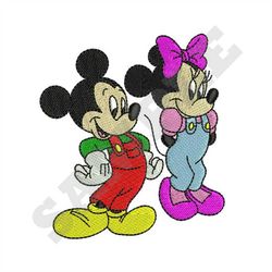 Minnie and Mickey Mouse Machine Embroidery Design