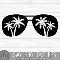 Palm Tree Sunglasses - Instant Digital Download - svg, png, dxf, and eps files included! Ocean, Tropical, Beach
